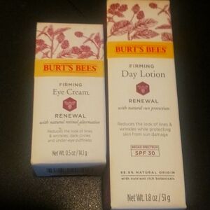 Burt's Bees Renewal Bundle Firming Day Lotion & Eye Cream w/ Natural Retinol Alt